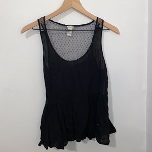 black tank with sheer back